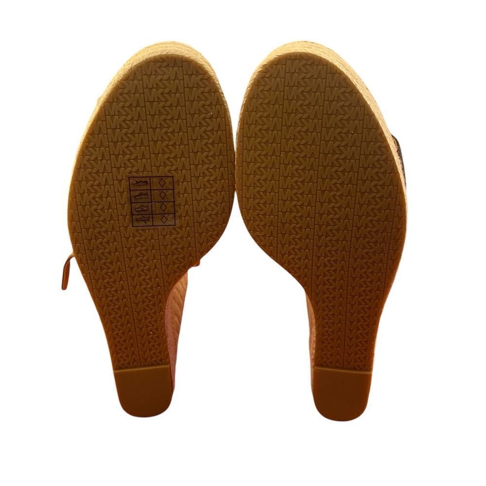 Michael by Michael Kors Leighton Brown Leather Wedge Sandals in Ladies Size 9.5M - Picture 7 of 7